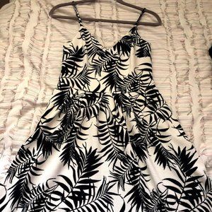 Leaf Print Sun Dress